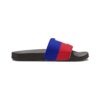 Haiti Flag Slide Sandals — Women's Removable-Strap Patriotic Pool Slides - Image 17