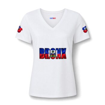 Bronx Haitian Pride V-Neck Tee - HAITIBEST