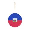 Haiti Flag Wood Sign – Round Decorative Haitian Flag Wall Plaque - Image 9