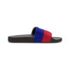 Haiti Flag Slide Sandals — Women's Removable-Strap Patriotic Pool Slides - Image 16