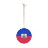 Haiti Flag Wood Sign – Round Decorative Haitian Flag Wall Plaque - Image 12
