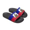 Haiti Flag Slide Sandals — Women's Removable-Strap Patriotic Pool Slides - Image 18
