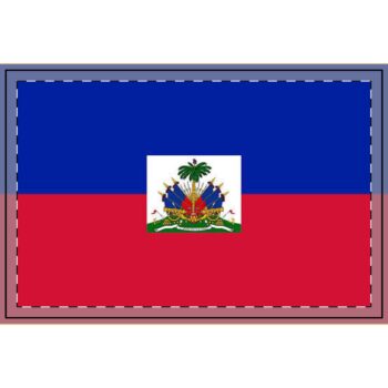 Haiti Flag Serving Tray — Large Decorative Haitian Flag Table Tray