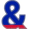 Patriotic Blue & Red Wooden Star and Ampersand Free-Standing Decor - Image 2