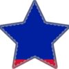 Patriotic Blue & Red Wooden Star and Ampersand Free-Standing Decor - Image 3