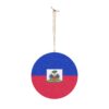 Haiti Flag Wood Sign – Round Decorative Haitian Flag Wall Plaque - Image 6