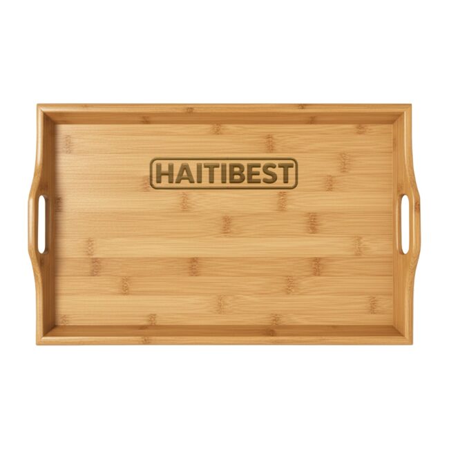 Engraved Bamboo Serving Tray — HAITIBEST Personalized Wood Serving Platter