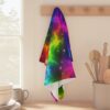 Galaxy Rainbow Tea Towel — Neon Nebula Microfiber Kitchen Towel - Image 6
